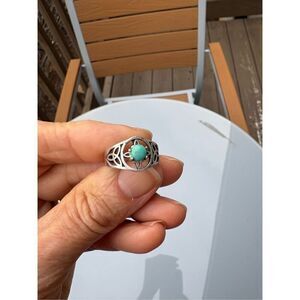 Ring, Sterling Silver and Turquoise Ring, NEW, Handmade, size 7, Kingman Turquoi